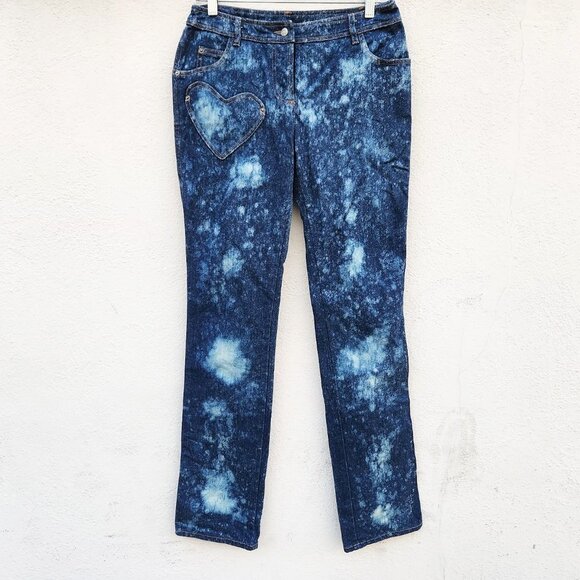 Christian Dior Heart Pocket Acid Wash Jeans